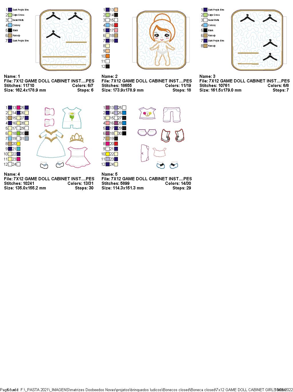 Wardrobe Boy and Girl  Sensory Games - ITH Project - Machine Embroidery Design