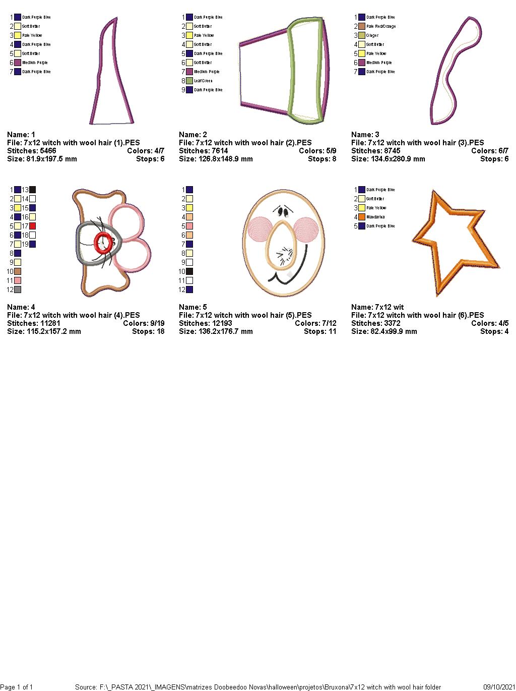 Halloween Witch Ornament - ITH Project - Machine Embroidery Design