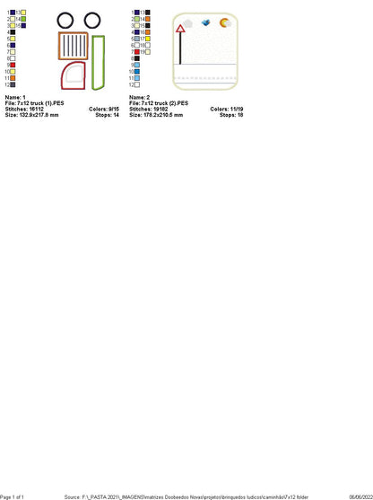 Felt Sensory Games Truck - ITH Project - Machine Embroidery Design