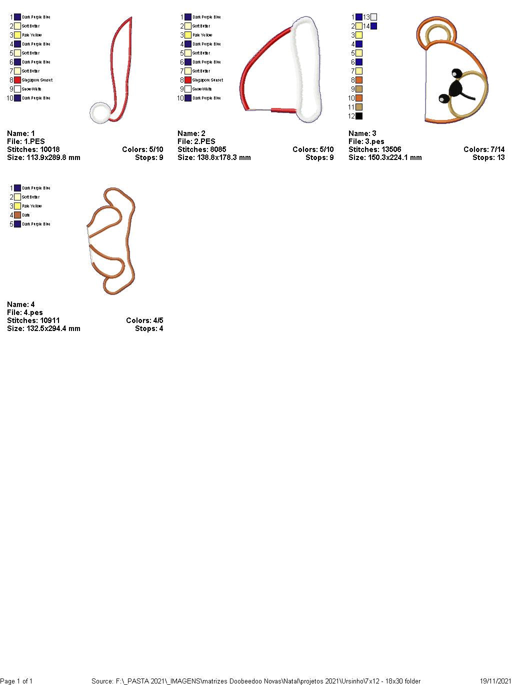 Christmas Bear Ornament - ITH Project - Machine Embroidery Design