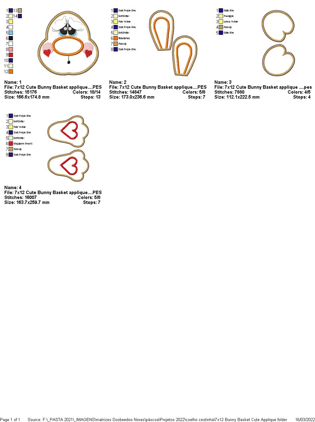 Rabbit Boy Easter Ornament - ITH Project - Machine Embroidery Design