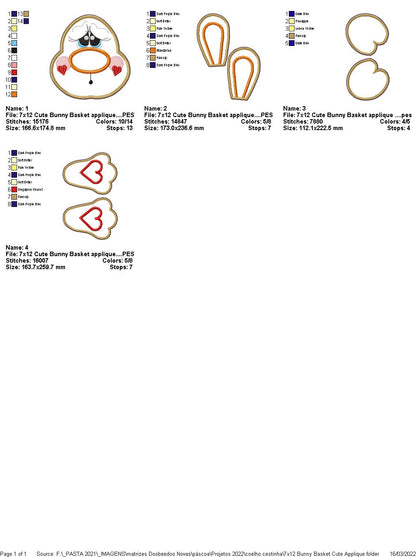 Rabbit Boy Easter Ornament - ITH Project - Machine Embroidery Design