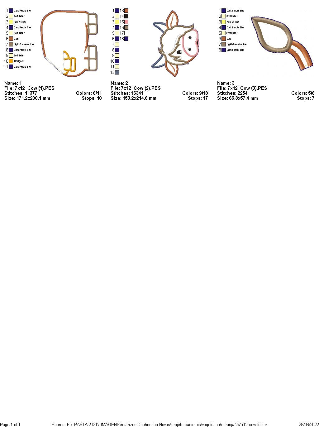 Highland Cow - ITH Project - Machine Embroidery Design