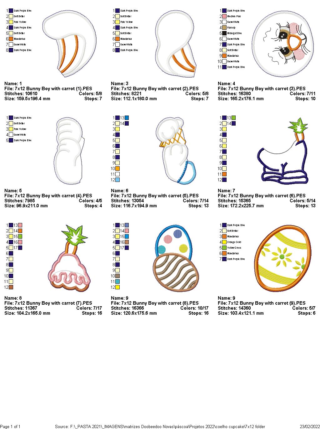 Bunny Boy and Carrot Ornament - ITH Project - Machine Embroidery Design