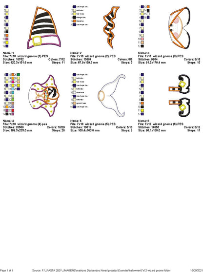 Wizard Gnome Ornament - ITH Project - Machine Embroidery Design