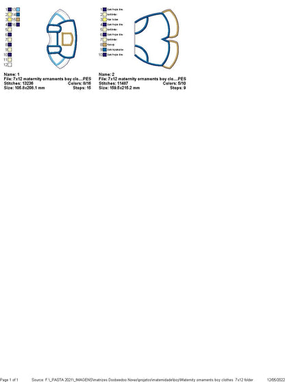 Baby Clothes Nursery Door Hanger Set - ITH Project - Machine Embroidery Design
