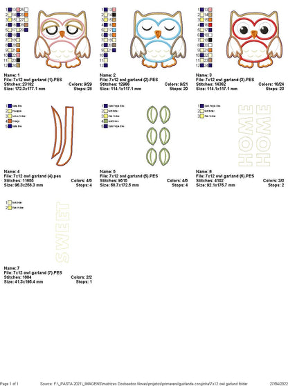 Owl Door Ornament - ITH Project - Machine Embroidery Design