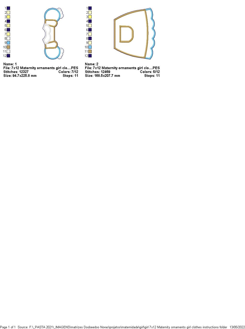 Baby Clothes Nursery Door Hanger Set - ITH Project - Machine Embroidery Design