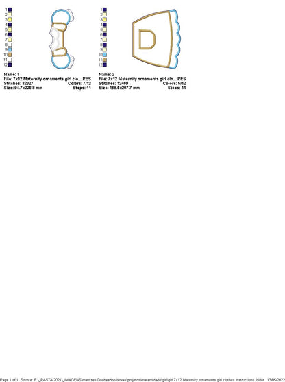 Baby Clothes Nursery Door Hanger Set - ITH Project - Machine Embroidery Design