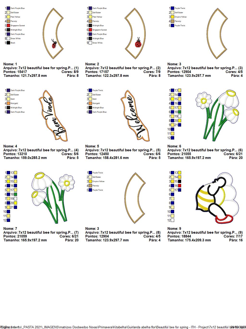 Beautiful Bee Spring Home - ITH Project - Machine Embroidery Design
