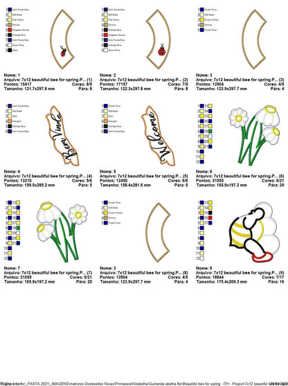 Beautiful Bee Spring Home - ITH Project - Machine Embroidery Design