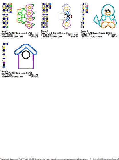 Bird and House - ITH Project - Machine Embroidery Design