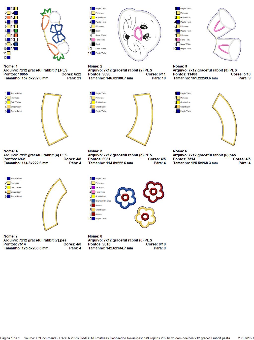 Graceful Rabbit - ITH Project - Machine Embroidery Design