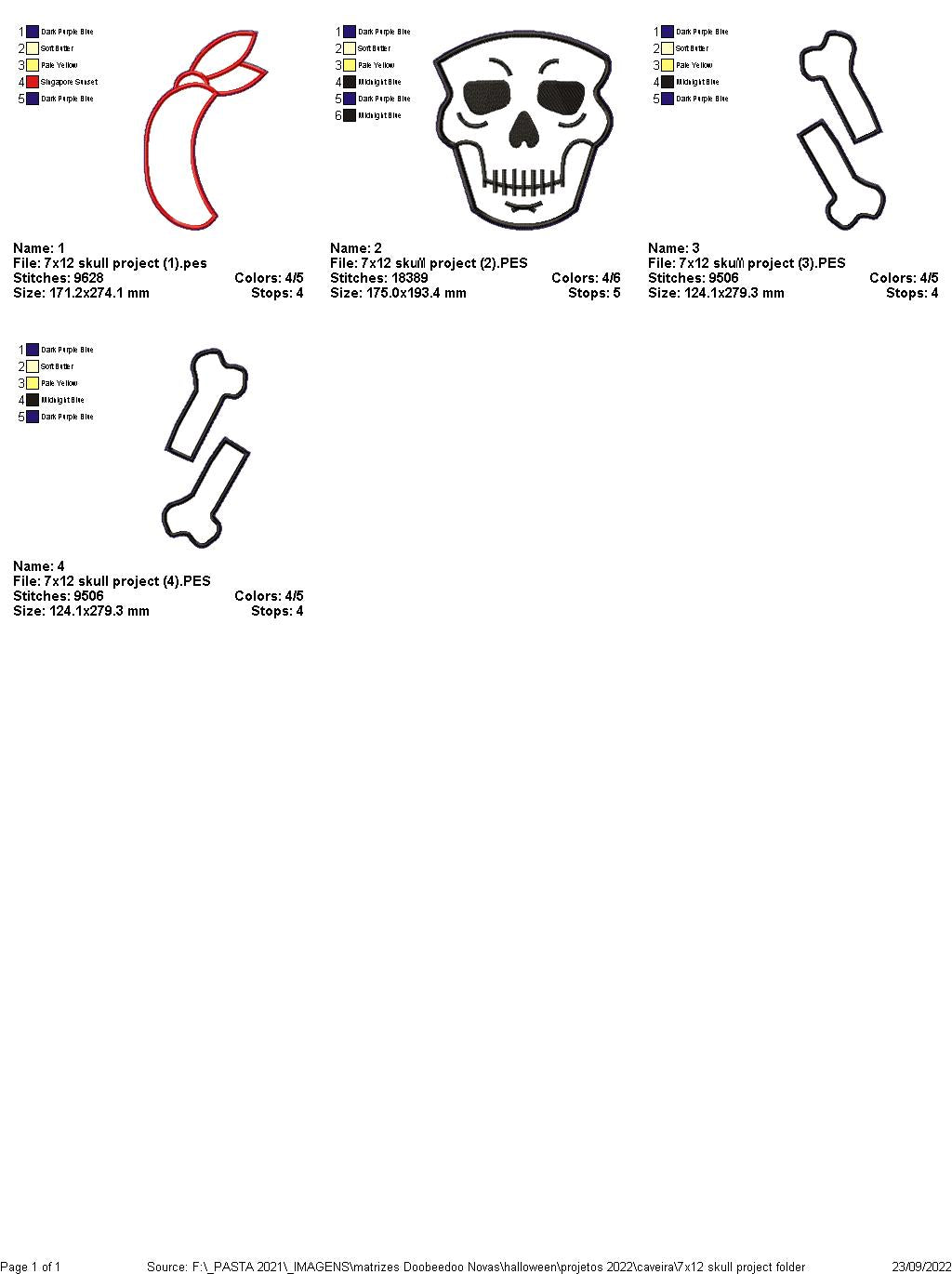 Pirate Skull - ITH Project - Machine Embroidery Design