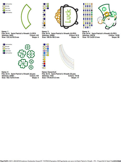 Saint Patrick's Wreath - ITH Project - Machine Embroidery Design