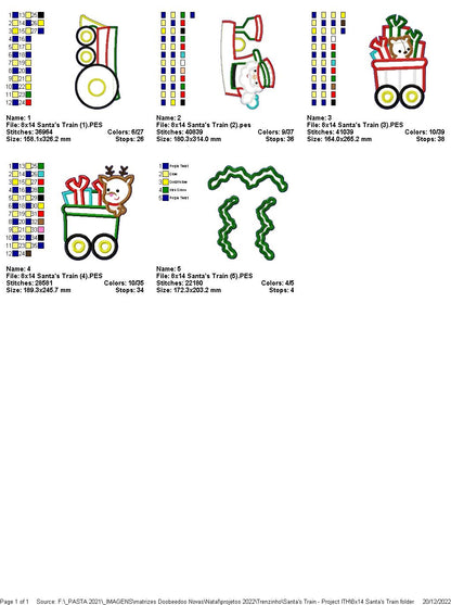 Santa's Train - ITH Project - Machine Embroidery Design