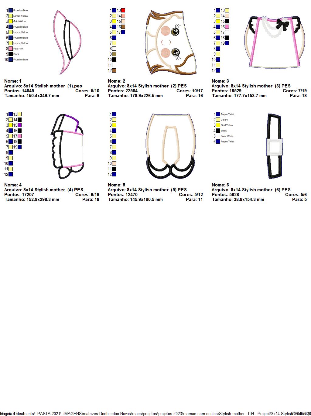 Stylish Mother Mothers Day Ornament - ITH Project - Machine Embroidery Design