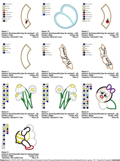 Beautiful Bee Spring Home - ITH Project - Machine Embroidery Design