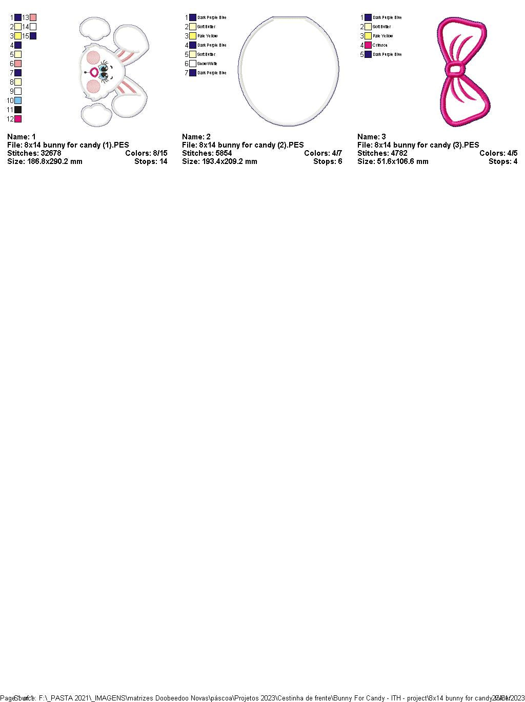 Bunny with Pocket - ITH Project - Machine Embroidery Design