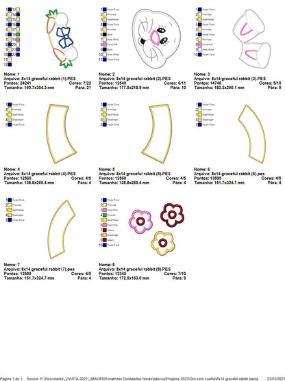 Graceful Rabbit - ITH Project - Machine Embroidery Design