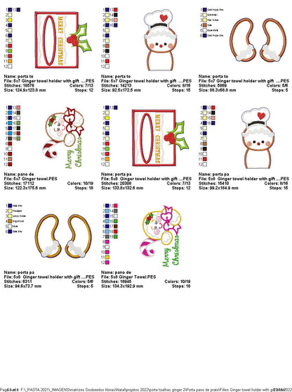 Gingerbread Christmas Kitchen Set - ITH Project - Machine Embroidery Design
