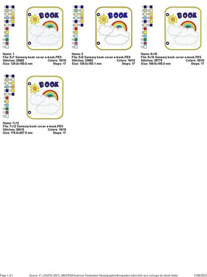 Sensory Game Book Cover - ITH Project - Machine Embroidery Design