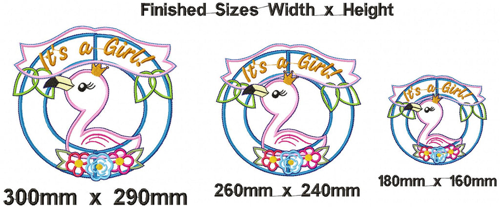 Flamingo Wreath - ITH Project - Machine Embroidery Design