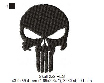 Skull - Fill Stitch