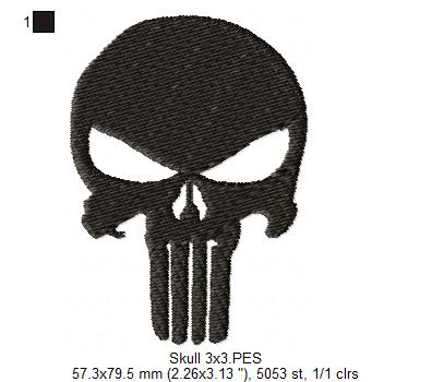 Skull - Fill Stitch