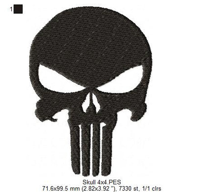Skull - Fill Stitch