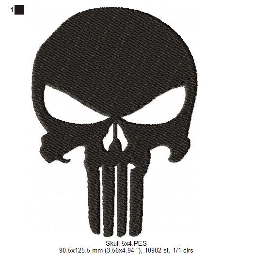 Skull - Fill Stitch