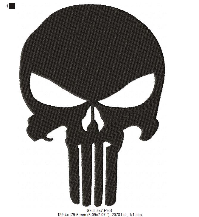 Skull - Fill Stitch