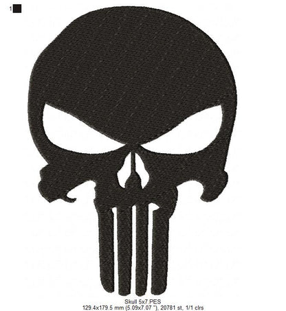 Skull - Fill Stitch