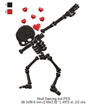 Skull Dancing - Fill Stitch