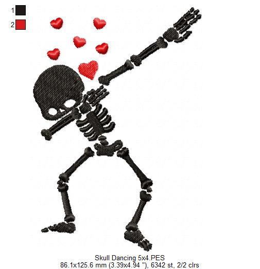 Skull Dancing - Fill Stitch