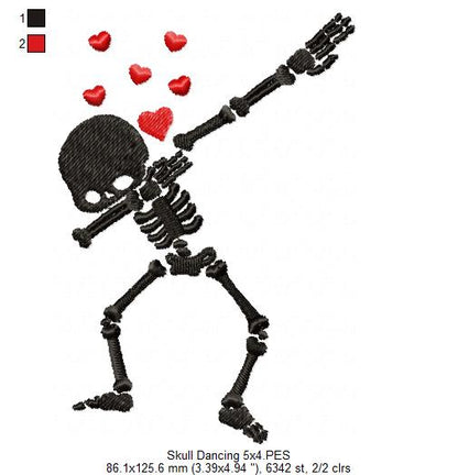 Skull Dancing - Fill Stitch