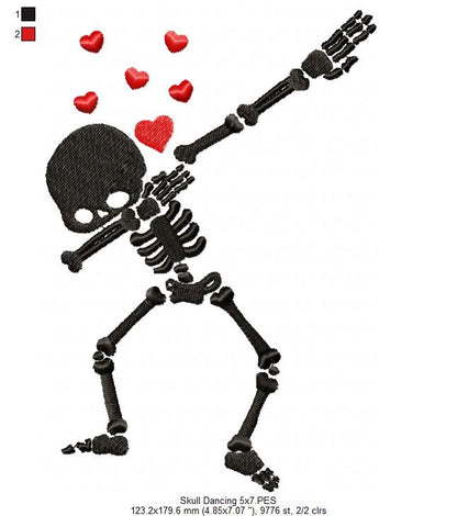 Skull Dancing - Fill Stitch