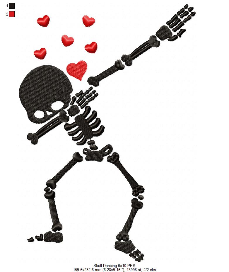 Skull Dancing - Fill Stitch