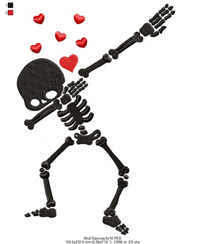 Skull Dancing - Fill Stitch