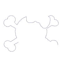 Skull with Bow - Applique