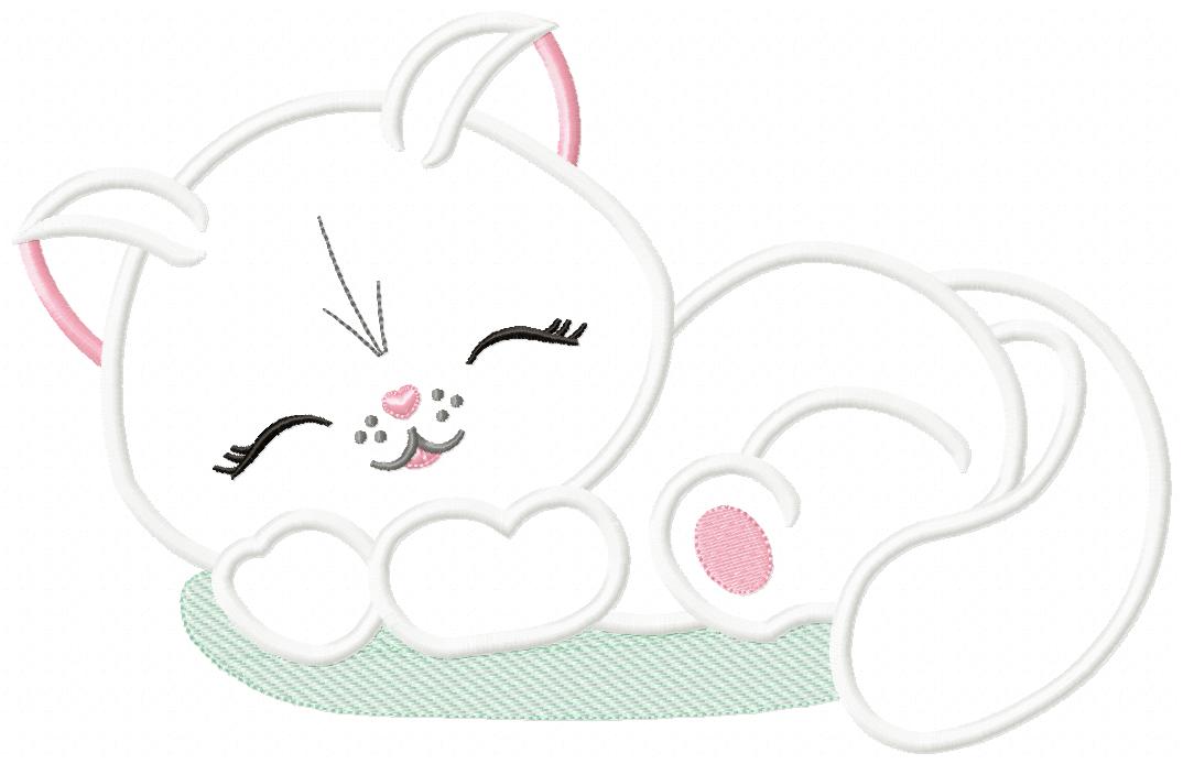 Sleepy Cat - Applique