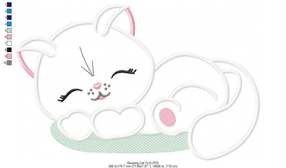 Sleepy Cat - Applique