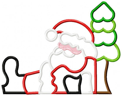 Santa Claus Sleeping - Applique - Machine Embroidery Design