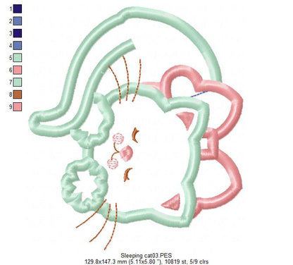 Sleeping Cat - Applique