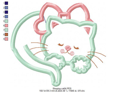 Sleeping Cat - Applique