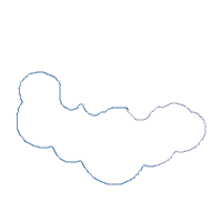 Sleepy Elephant on the Cloud - Applique Embroidery