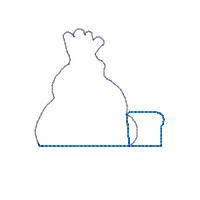 Santa Claus Sleigh - Applique