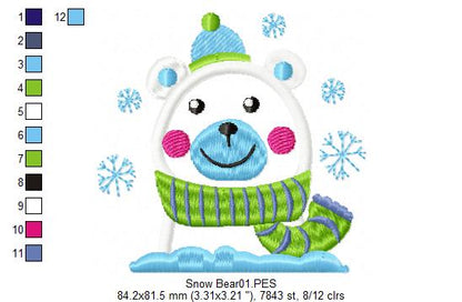 Christmas Bear  - Applique