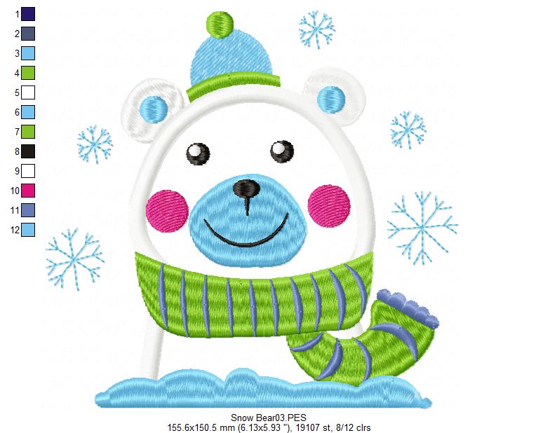 Christmas Bear  - Applique