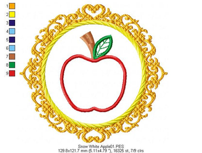 Fairy Tales Princes for Wood Hoop - Set of 7 Designs - 3 Sizes - Machine Embroidery Design